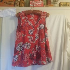 Style & Co. red floral tank top